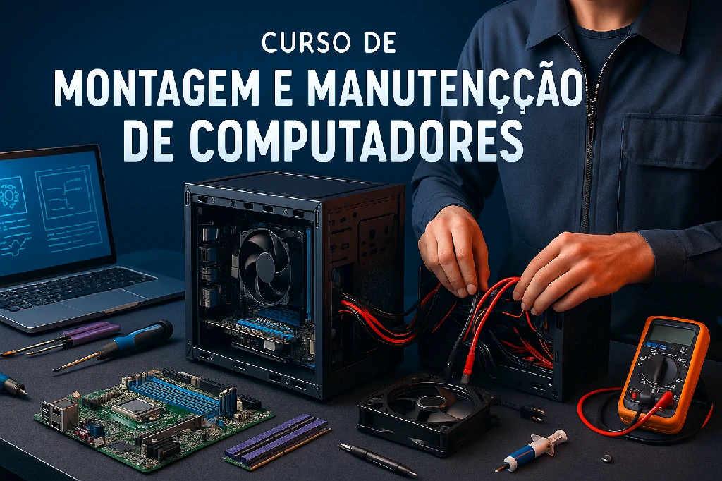Capa do curso de MONTAGEM E MANUTENÇÃO DE COMPUTADORES